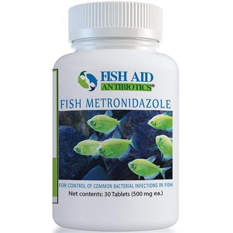 Fish Aid Antibiotics Metronidazole Tablets 500 mg - 30 count