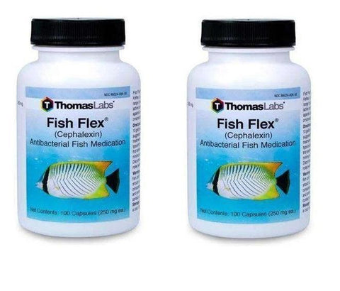 Fish Flex - Cephalexin/Keflex 250 mg Capsules - 100 Count - 2 Pack