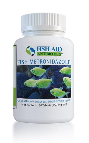  Fish Aid Antibiotics Metronidazole Tablets 250 mg - 30 count